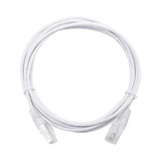 Cable de red UTP Cat6 de 3m blanco Linkedpro LP-UT6-300-WH28, diámetro reducido (28 awg)