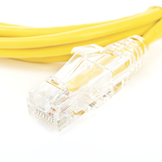 Cable de Parcheo Slim UTP CAT6 Linkedpro 28AWG 3 Metros Color Amarillo, LP-UT6-300-YE-28