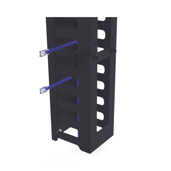 Kit Organizador Vertical Sencillo Para Rack Abierto de 24 Unidades, LPCV-24S-DR