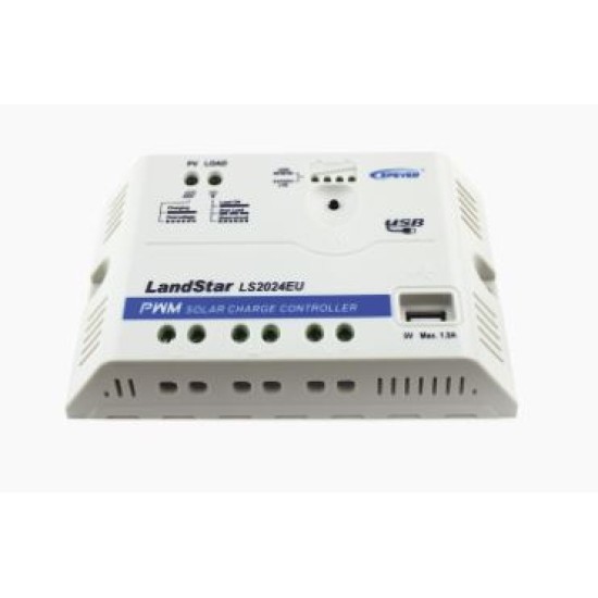 Controlador de Carga Solar PWM Epever 12/24V 20 a Salida USB, LS-2024-EU