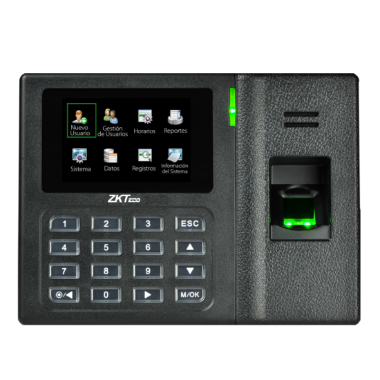 Control de asistencia ZKTECO LX14 biométrico de 500huellas / 500contraseñas / 50,000registros USBHOST / SSR-FORMATOEXCEL
