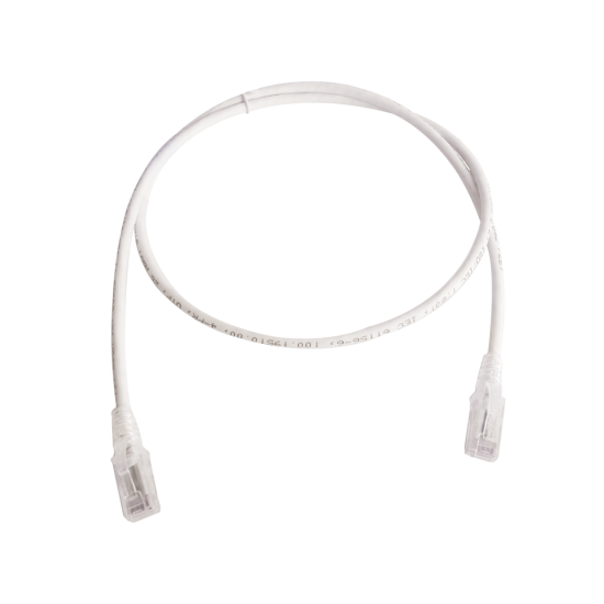 Cable de red Siemon MC6 modular Cat6 UTP, CM/LS0H 3FT, blanco, versión bulk, MC6-03-02B
