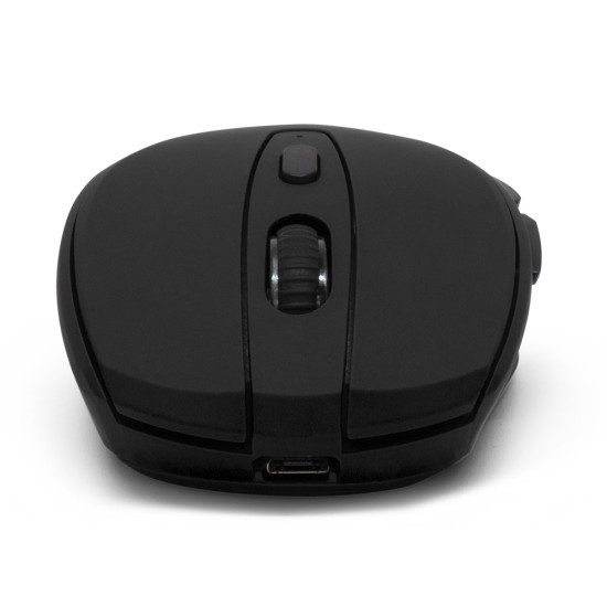 Mouse Inalámbrico Vorago Mo-306, color negro, recargable USB, 800/2400DPI