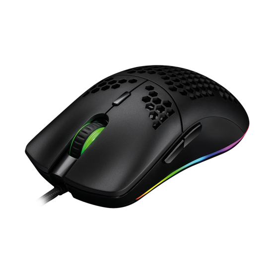 Mouse Game Factor MOG501 Gamer, RGB, color negro, USB