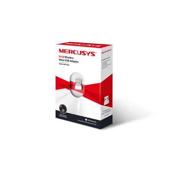 Tarjeta de red inalámbrica mini USB Mercusys MW150US, 802.11N 150MBPS