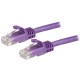Cable de red STARTECH purpura Cat6 UTP ethernet gigabit RJ45 sin enganches latiguillo de 10m, N6PATC10MPL
