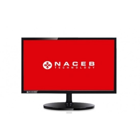 Monitor LED 19.5" Naceb NA-627, 1600 x 900 negro, 2MS, HDMI+VGA, slim