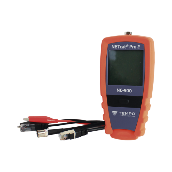 Probador Profesional para Cable UTP/ STP/ Coaxial Tempo NC-500 con Pantalla Táctil Retroiluminada,
