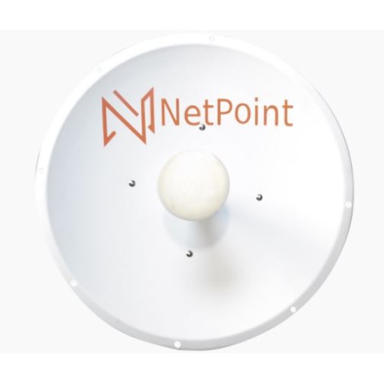 Antena Direccional de 3 FT Netpoint NP2GEN2/ 4.9-6.4GHZ/ 34 DBI/ con Slant de 45 ° y 90°