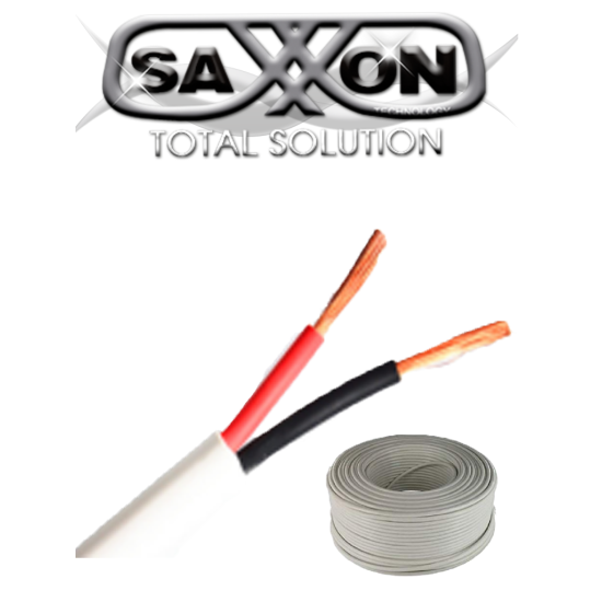 Bobina de Cable de Alarma SAXXON OWAC2100J 2 Conductores/ 22 AWG/ 100 Metros/ Recomendable para Control de Acceso/ Reforzado