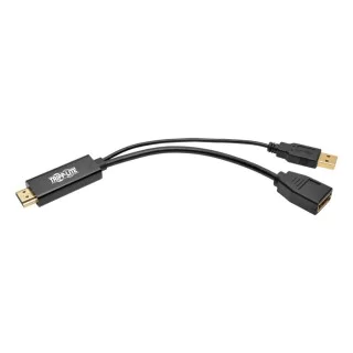Adaptador HDMI Macho-Displayport/ USB a Hembra 15CM Negro Tripp