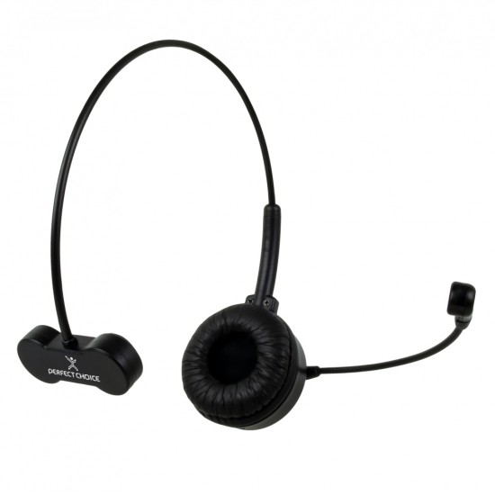 Diadema Inalambrica con Microfono Monoaural Perfect Choice PC-116899 Bluetooth Negro