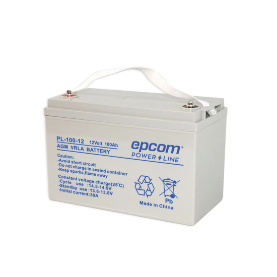Acumulador Epcom PL-100-12, Tecnología VRLA AGM 12V/100 Ah para Aplicación Fotovoltaica