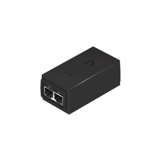 Adaptador PoE Ubiquiti de 24 VDC, 0.5 A con puerto Gigabit, compatible con airGateway, POE-24-12W-G