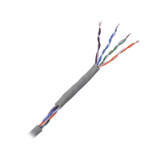 Bobina de cable UTP Cat5E 100mts. 24AWG, gris