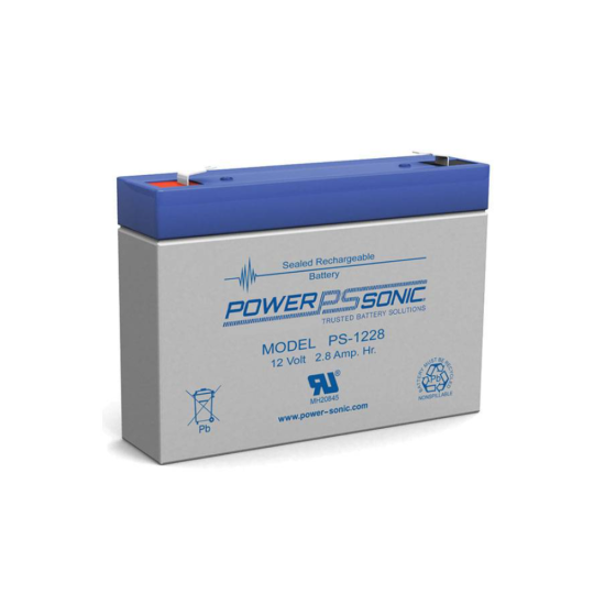 Bateria de Respaldo UL de 12V/ 2.8AH Power Sonic PS-1228 para Sistemas de Deteccion de Incendio, Control de Acceso, Intrusion, Videovigilancia y Energia Solar