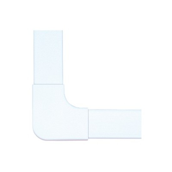 Sección en "L" color blanco de PVC auto extinguible, para canaleta PT48 (6130-0100), PT-48-L