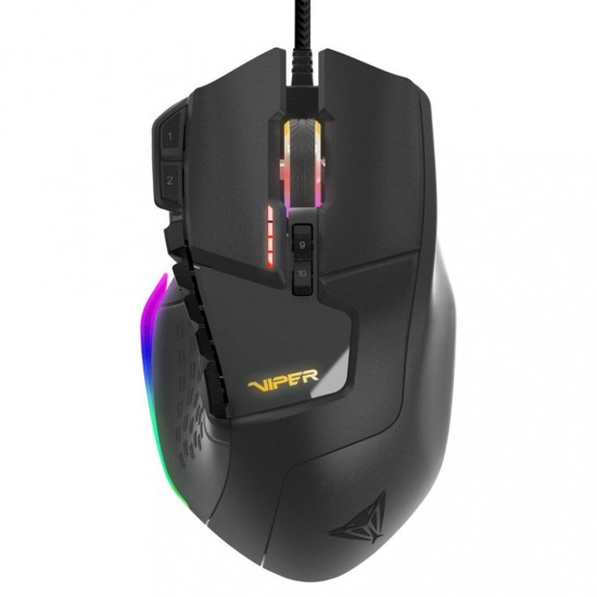 Mouse Gamer Patriot Viper V570 RGB Laser/ 12000DPI/ Color Negro, PV570LUXWAK