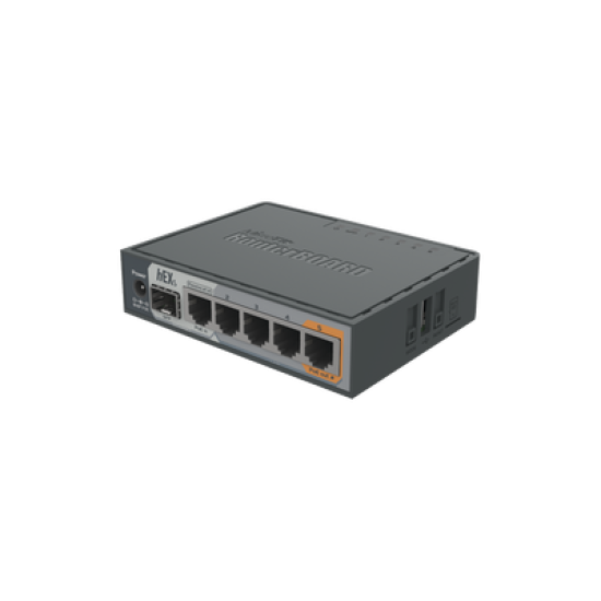 Router Mikrotik RB760IGS (Hex S), Dual Core/ 5 Puertos Gigabit/ 1 Puerto SFP/ POE In/ POE Out