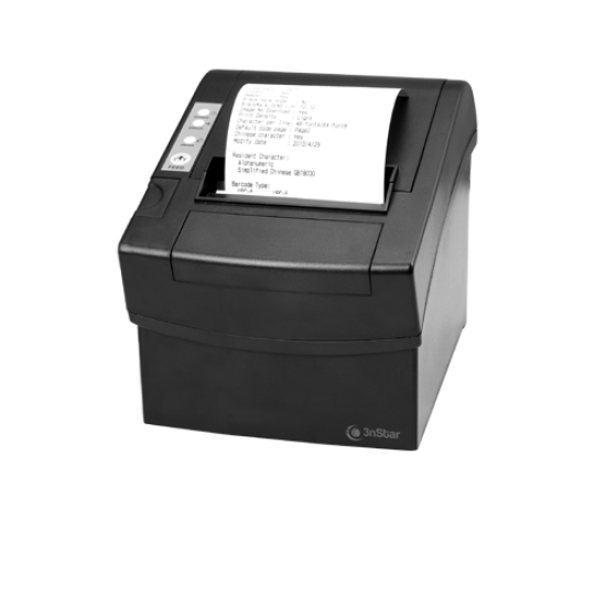 Miniprinter Térmica 3NSTAR RPT010 260mm x segundo, USB / RS232 / Ethernet negra con autocortador