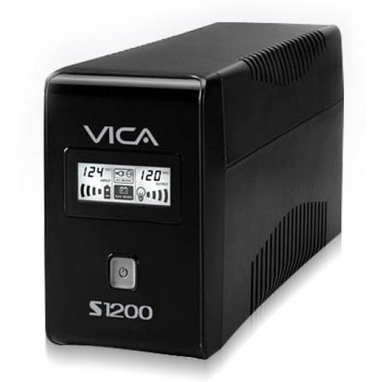 No Break Vica S1200 de 1200VA / 600W de 6 contactos