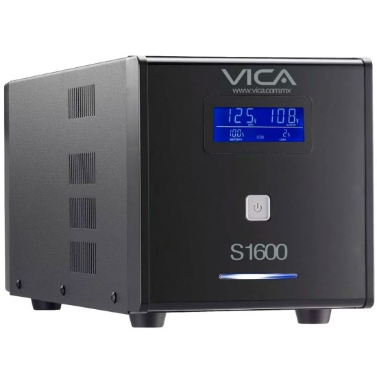 No Break Vica S1600 de 1600VA / 900W de 8 contactos, 80 minutos