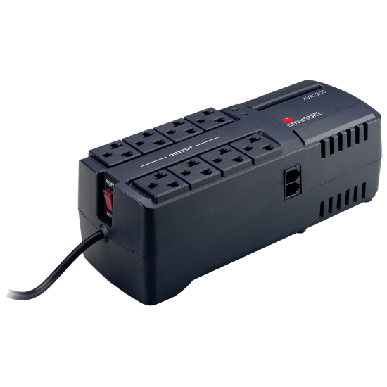 Regulador de voltaje Smartbitt SBAVR2200 de 2200VA/1100W 8 contactos