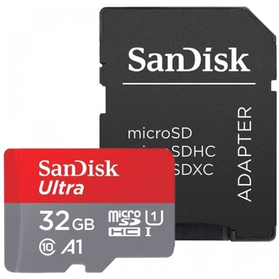 Memoria Micro SDHC Sandisk Ultra 32GB con adaptador, SDSQUAR-032G-GN6MA