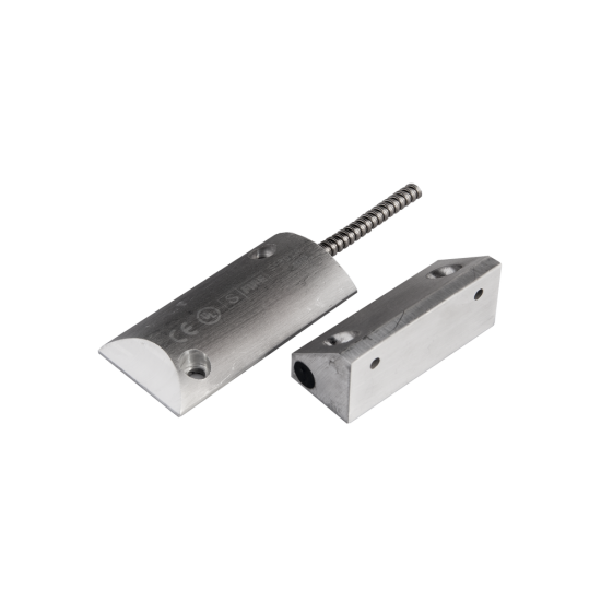 Contacto Magnético para Piso, Salida Dual NC/NA, GAP 75mm, Cubierta de Aluminio con 55cm de Cable Blindado , SF-3014-C