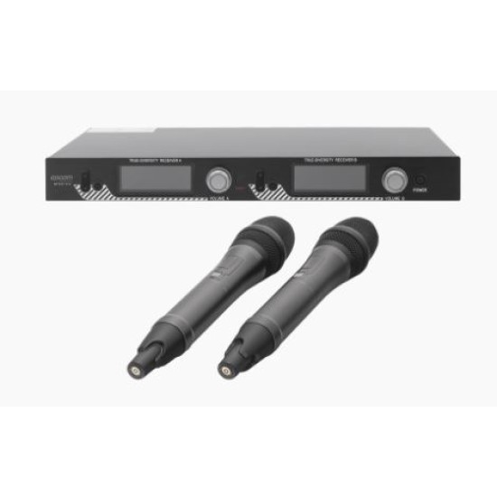 Kit de Microfonia Inalambrico Epcom SF-521UH con 2 Microfonos de Mano/ Receptor UHF/ Pantalla LCD/ 200 Canales/ Gran Cobertura