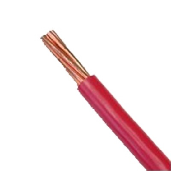 Cable 10 Awg Indiana Rojo / Conductor De Cobre / Aislamiento De PVC / Auto Extinguible, Sly-304-Red
