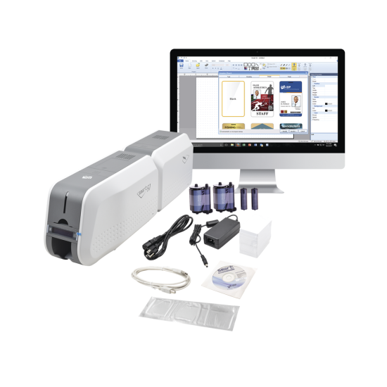 Kit impresora SMART51L con laminador doble lado/2 x ribbon color/100 tarjetas PVC/1 cinta de limpieza/ software