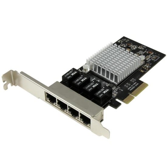 Tarjeta de red PCI Express con 4 puertos RJ45 Gigabit Startech ST4000SPEXI
