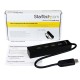 Hub USB 3.0 de 4 puertos Startech, negro, ST4300PBU3
