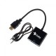 Cable adaptador HDMI A VGA AUX 3.5mm de 15cm Stylos STACHV1B