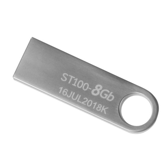 Memoria USB 8GB Stylos Flash 2.0 Color Plata STMUSB1B