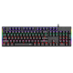Teclado T-Dagger Naxos T-TGK310-BS Blue Switch Alambrico/ USB-A/ Teclas Rainbow, Lineas Laterales RGB/ Color Negro