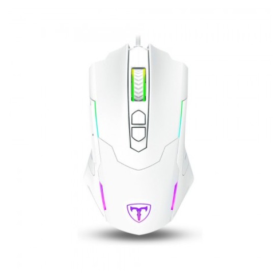 Mouse Gamer T-Dagger Brigadier White T-TGM206W Alambrico/ USB/ RGB/ 7 Botones/ Max 7200DPI/ Color Blanco