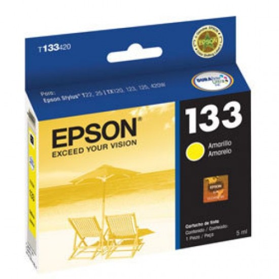 Cartucho tinta Epson 133 amarillo alto rendimiento T133420