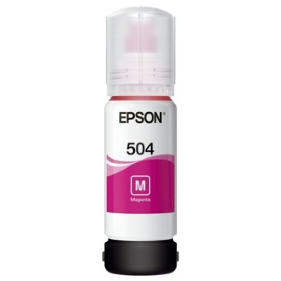 Botella de tinta Epson T504 magenta, 70ml DYE, T504320-AL