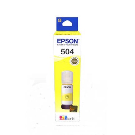Botella de tinta Epson T504 amarillo 70ml DYE, T504420-AL