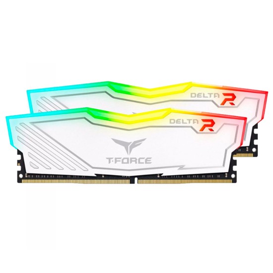 Memoria DDR4 16GB 3600MHZ (2X8GB) Teamgroup T Force Delta RGB White Non-ECC CL18 XMP, TF4D416G3600HC18JDC01