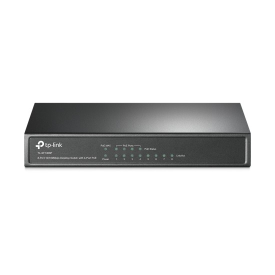 Switch Tp-Link TL-SF1008P de 8 puertos 10/100MBPS, 4 puertos POE, 57 W