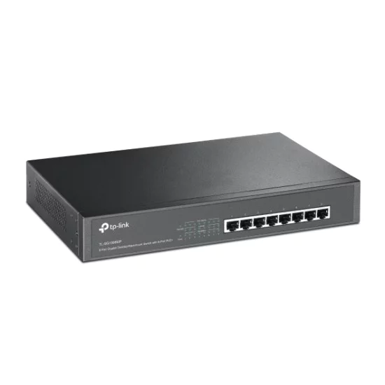Switch Tp-Link TL-SG1008MP de 8 puertos gigabti no administrable, POE IEEE 802.3AT/AF para escritorio o rack 13"