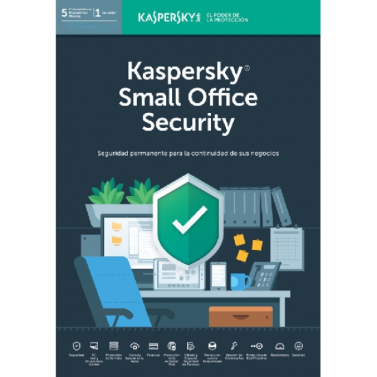 Antivirus ESD Kaspersky Small Office Security, 5 usuarios + 5 mobile + 1 server / 3 años / descarga digital, TMKS-270