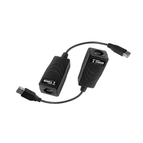 Kit extensor USB para cable UTP5/5E/6, hasta 50m, TT-USB-100