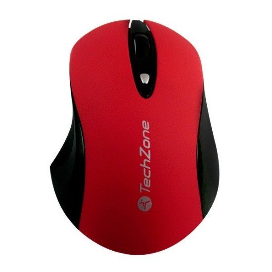 Mouse inalámbrico Techzone TZ16MOU02-INA 1600DPI, rojo