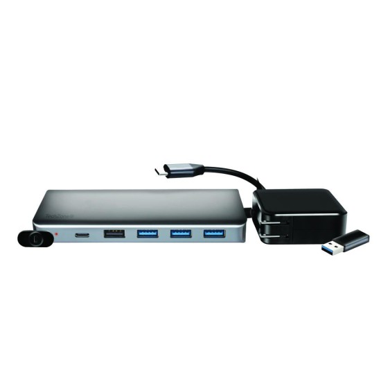 Docking Techzone TZ21DS2C Adaptador Multipuerto USB 3.0/ HDMI/ VGA/ SD