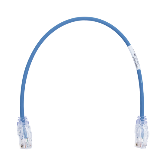 Cable de Parcheo TX6 UTP CAT6 Panduit 28AWG Color Azul 1FT, UTP28SP1BU