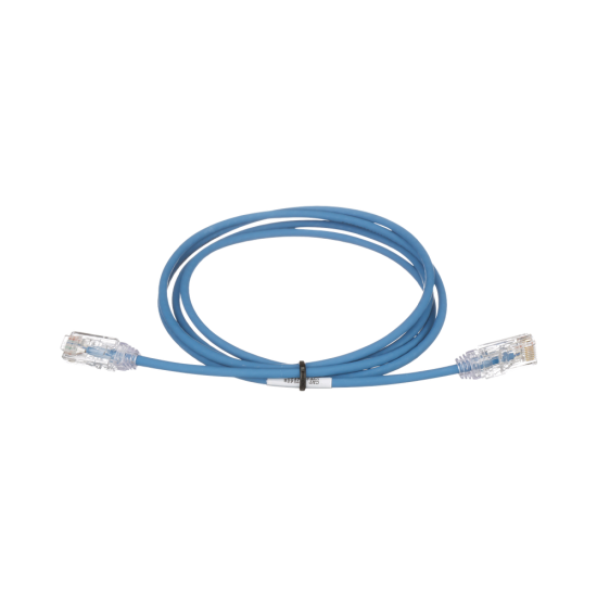 Cable de red TX6, UTP Cat6 Panduit diametro reducido (28awg), color azul 1metro, UTP28SP3BU